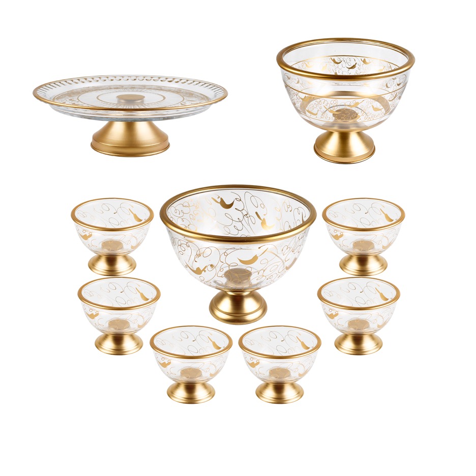 سرویس پذیرایی 9 پارچه طلایی ( عمده و تک)